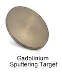 High Purity (99.999%) Gadolinium (Gd) Sputtering Target