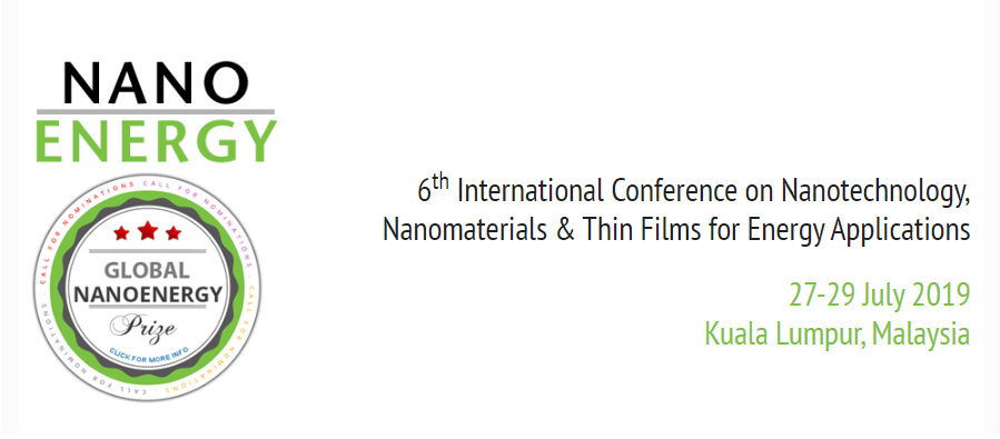 NanoEnergy 2020 - 6th International Conference on Nanotechnology, Nanomaterials and Thin Films for Energy Applications