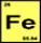 Iron(Fe) atomic and molecular weight, atomic number and elemental symbol